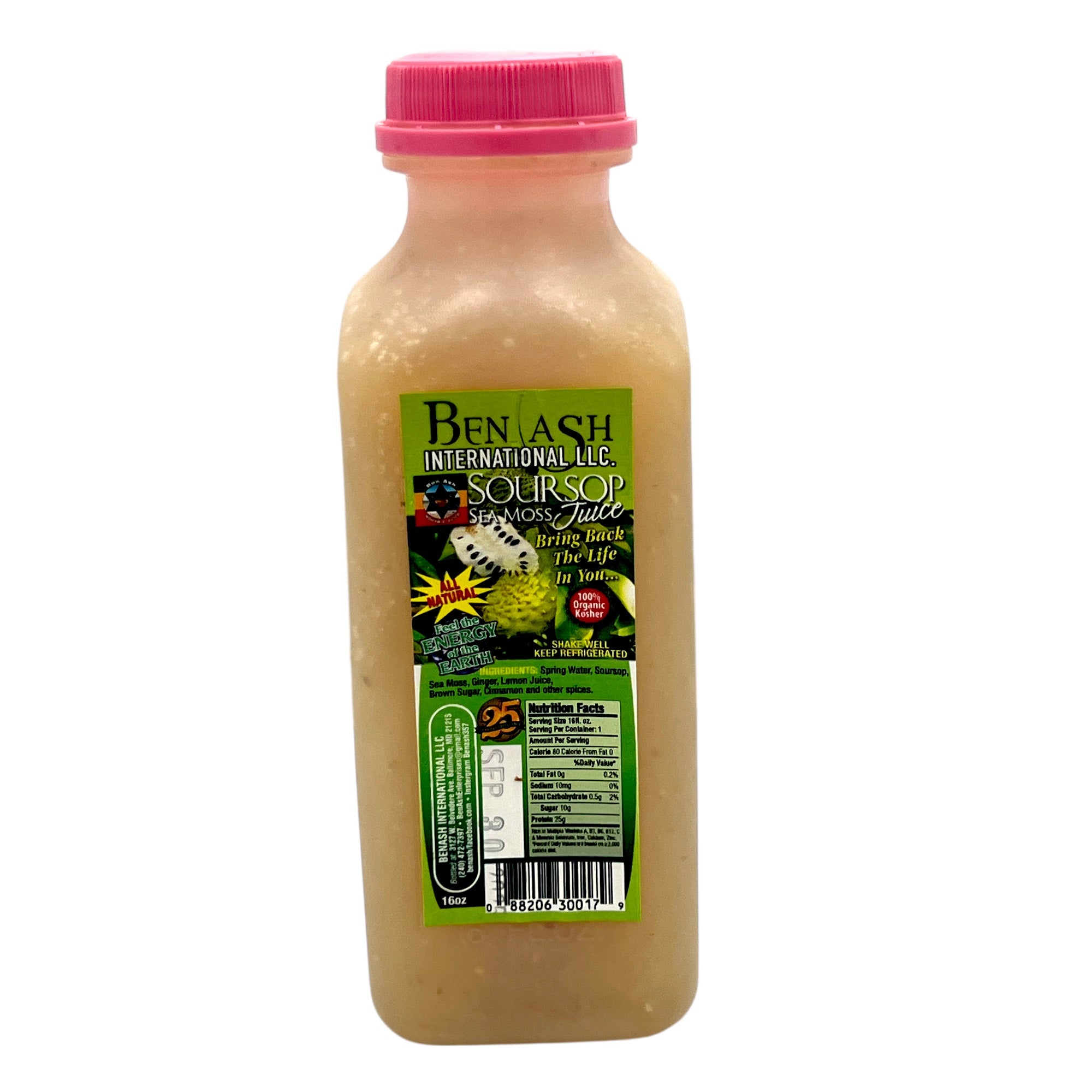 Ben Ash Soursop Sea Moss 16 Oz.