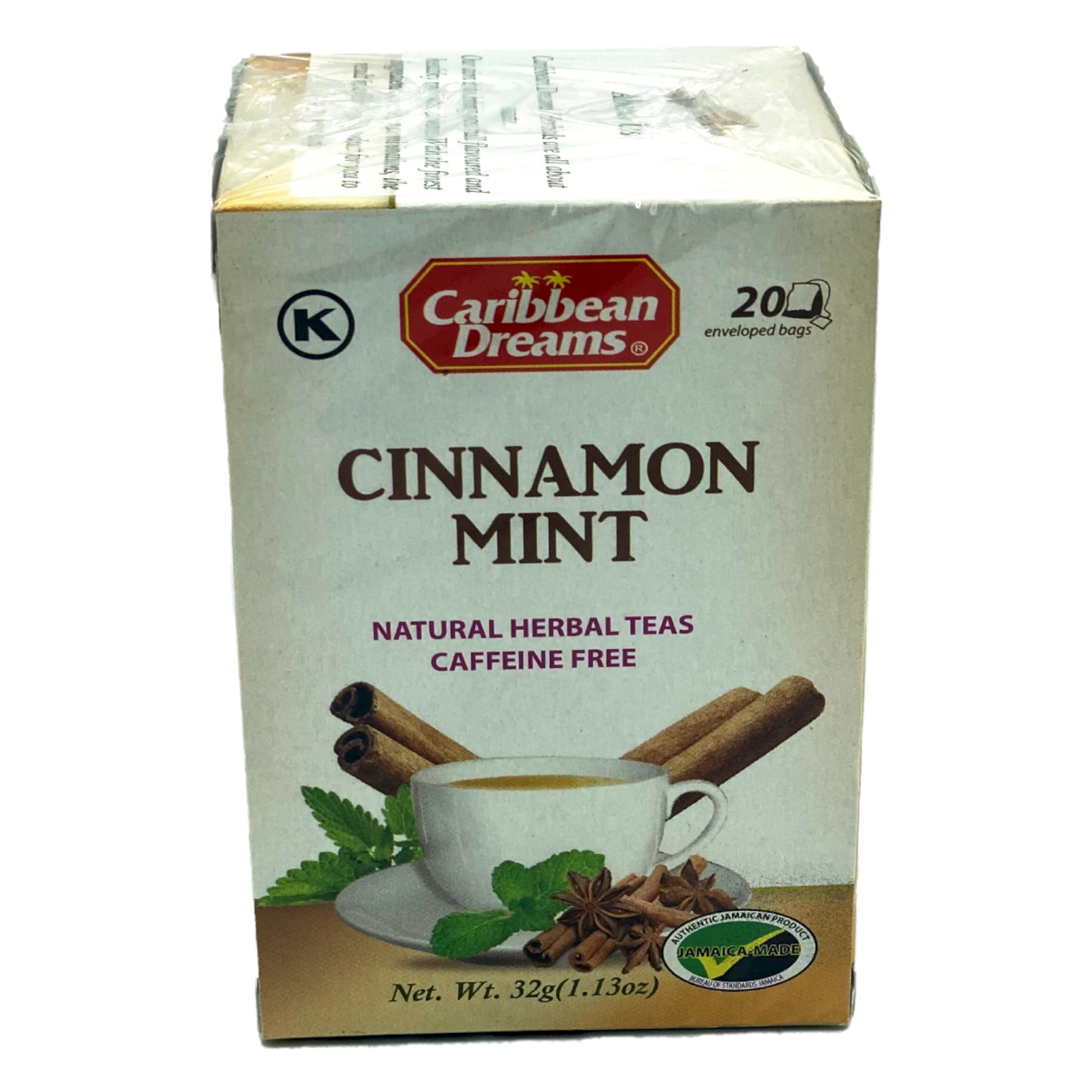 CARIBBEAN DREAMS CINNAMON MINT TEA BAGS 40G