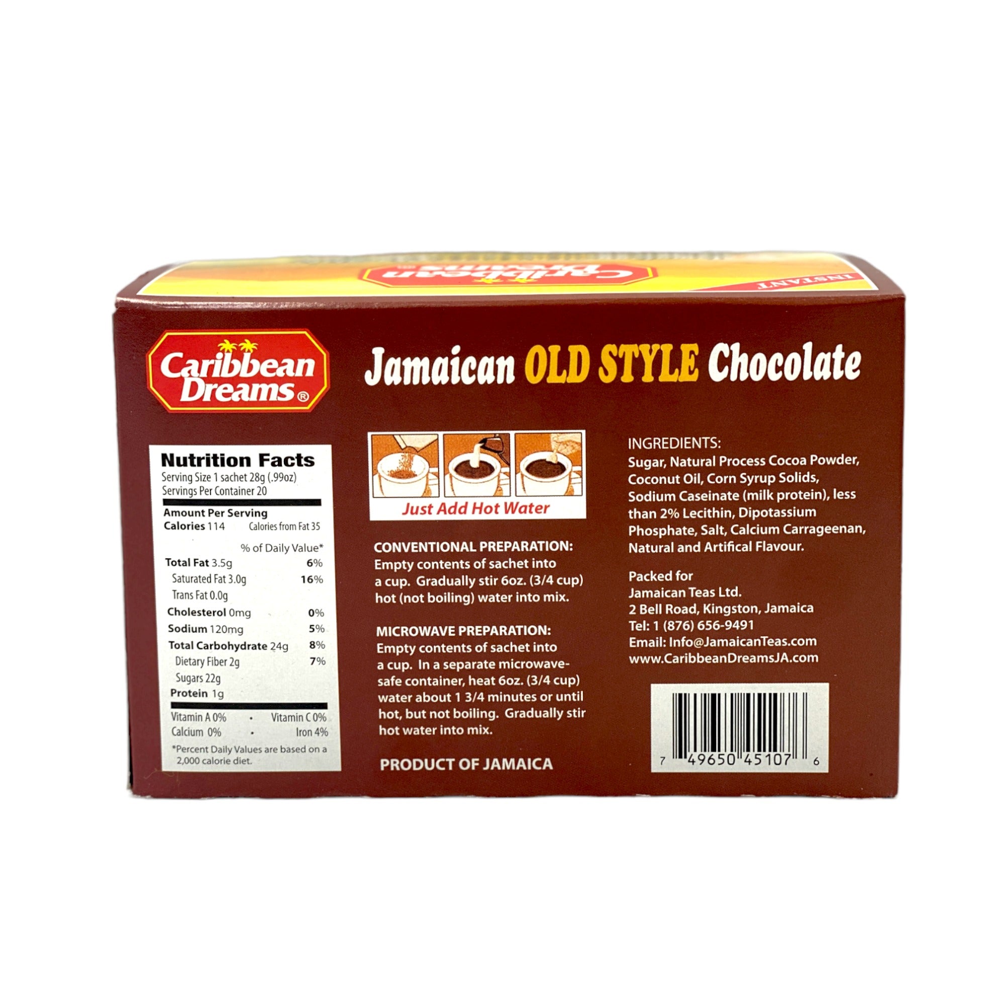 CARIBBEAN DREAMS JAMAICAN OLD-STYLE CHOCOLATE MIX