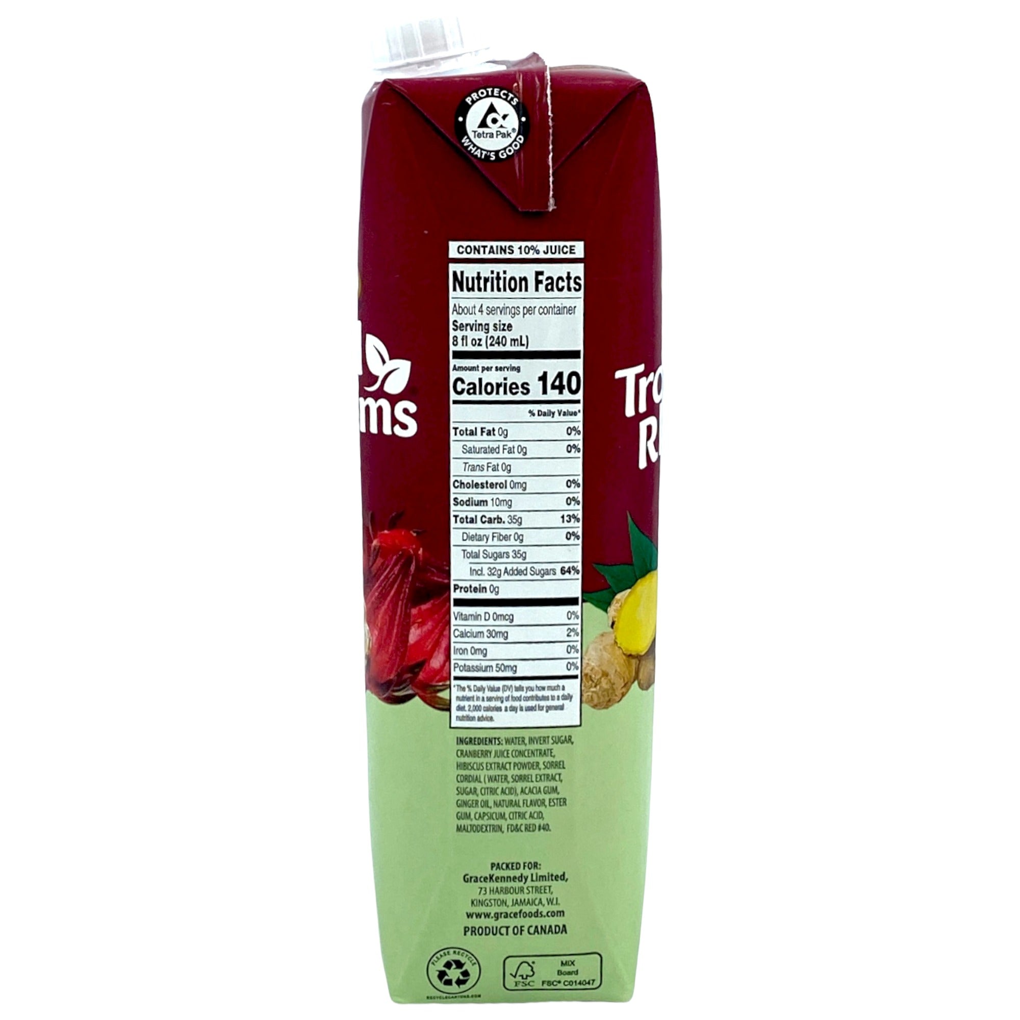 GRACE TROPICAL RHYTHMS SORREL GINGER 33.8 FL OZ.