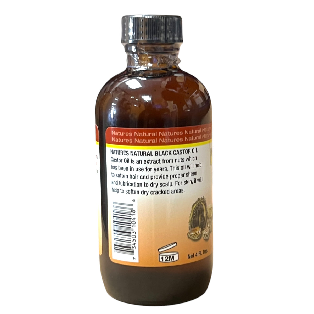 Natures Natural Jamaican Black Castor Oil 4 Fl Oz