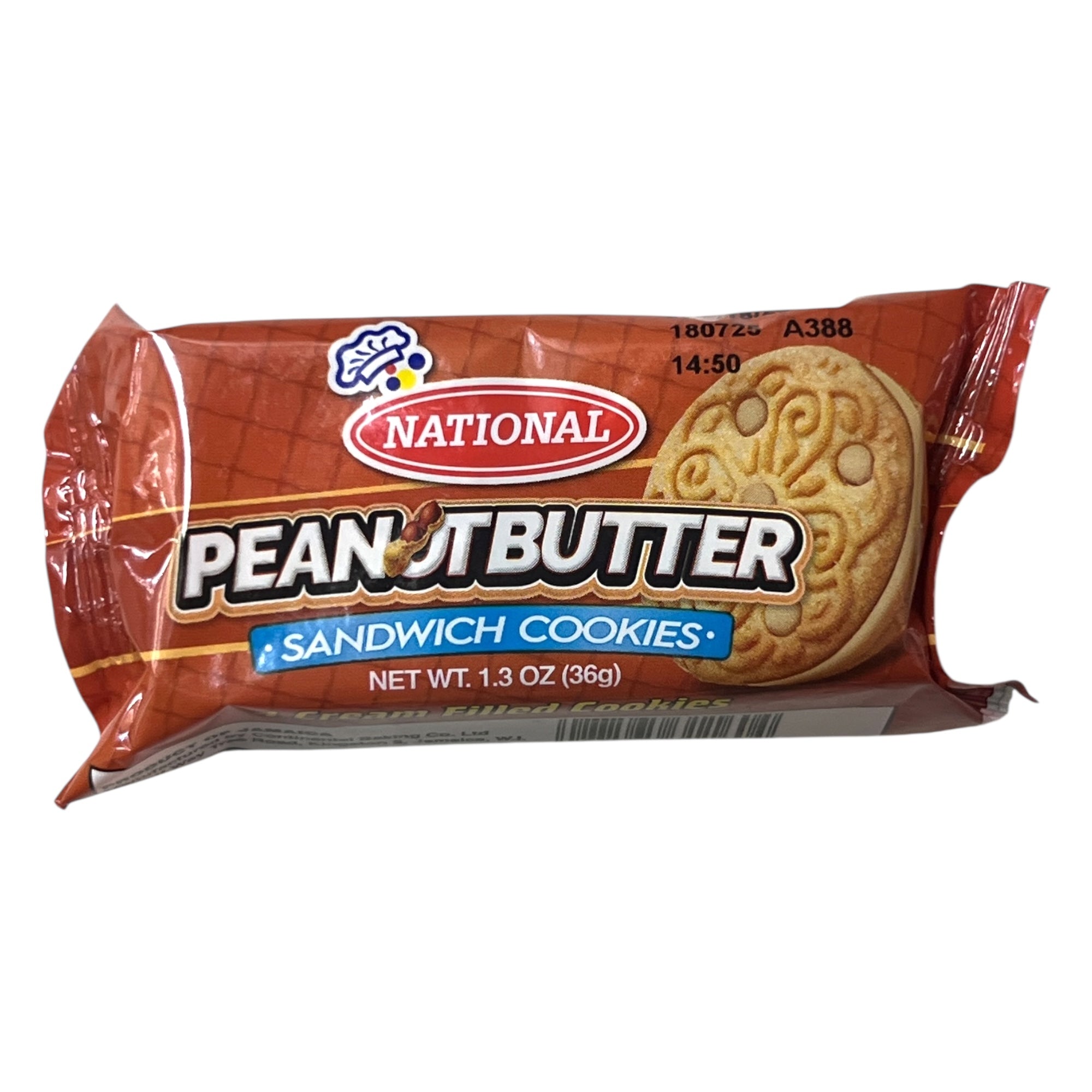 National Peanut Sandwich Cookies (4 In A Pack) 1.3 Oz (36 G)
