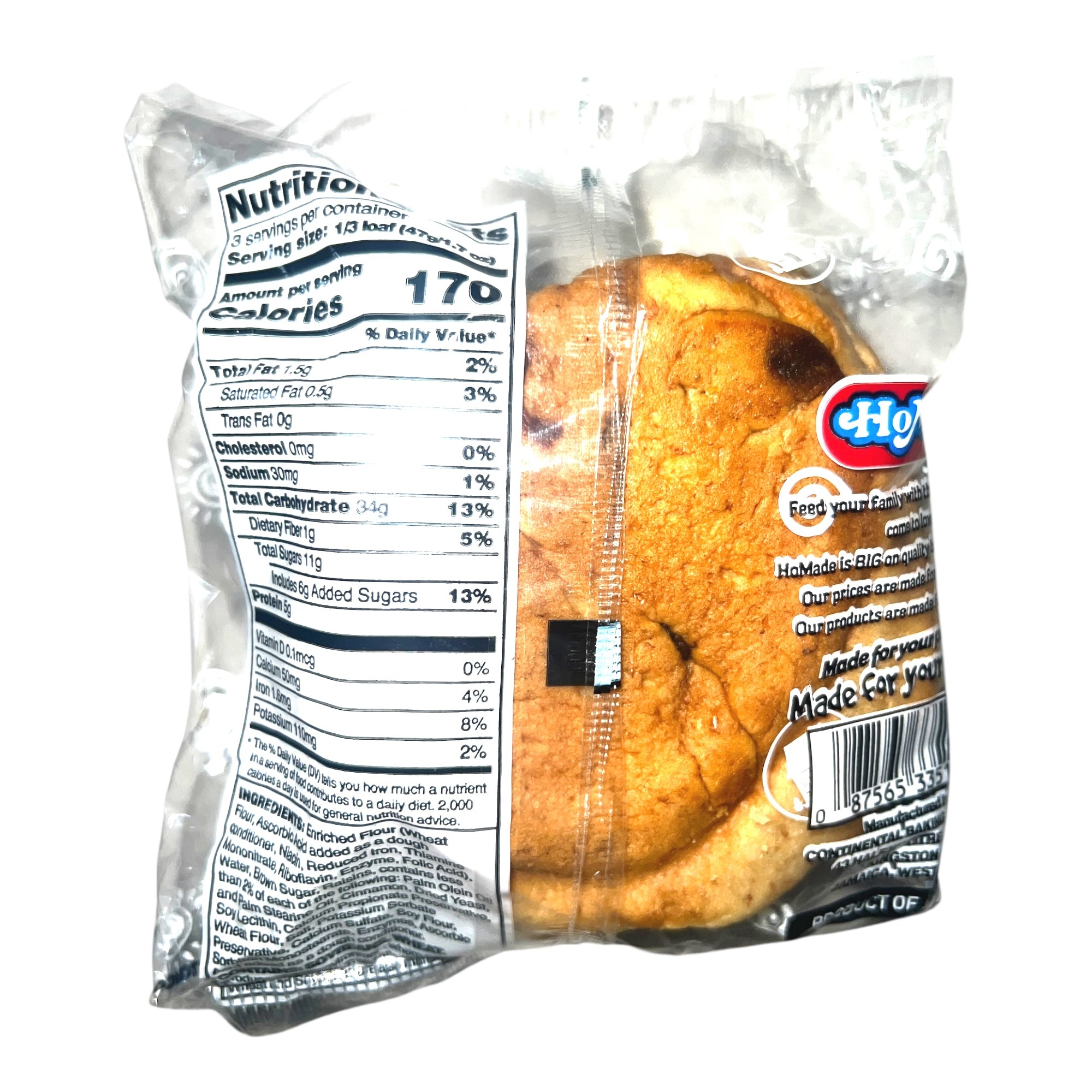 HoMade Raisin Bread 4.5 Oz.