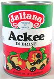 Juliana Ackee in Brine. One half of Jamaica's national dish, Ackee and Salt Fish.  Ackee. Jamaican food. Caribbean Food. West Indian Food. Caribbean, Jamaica, west indian, recipe, traditional.  Caribbean Islands. Caribbean products.  Caribbean online store.