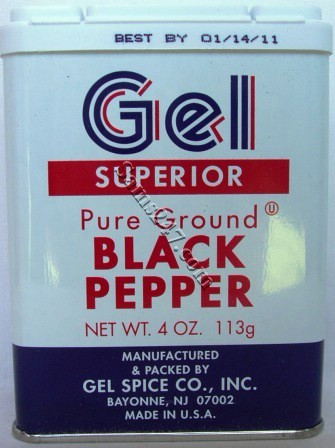 GEL GROUND BLACK PEPPER 4 OZ. 

GEL GROUND BLACK PEPPER 4 OZ.: available at Sam's Caribbean Marketplace, the Caribbean Superstore for the widest variety of Caribbean food, CDs, DVDs, and Jamaican Black Castor Oil (JBCO). 