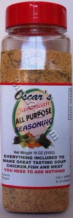 OSCAR'S JAMAICAN ALL PURPOSE SEASONING 18 OZ. 

OSCAR'S JAMAICAN ALL PURPOSE SEASONING 18 OZ.: available at Sam's Caribbean Marketplace, the Caribbean Superstore for the widest variety of Caribbean food, CDs, DVDs, and Jamaican Black Castor Oil (JBCO). 