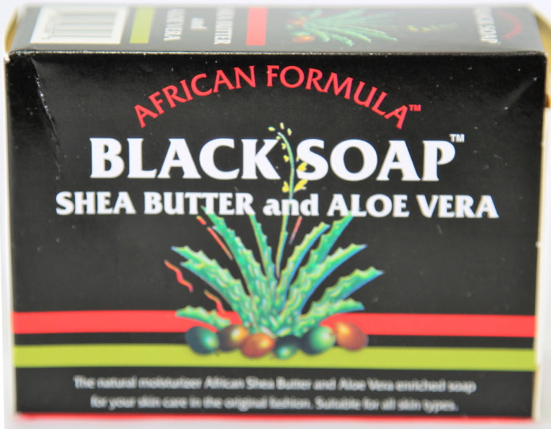 AFRICAN FORMULA SHEA BUTTER & ALOE VERA BLACK SOAP 3.5 OZ (100G)