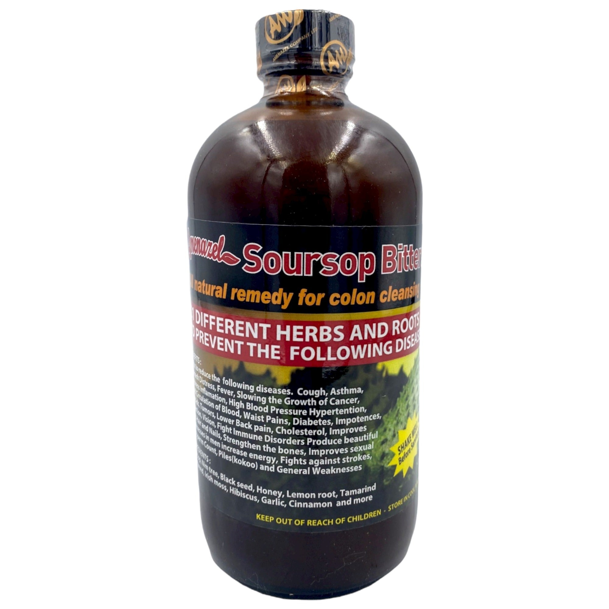 AMENAZEL SOURSOP BITTERS 16 FL OZ.