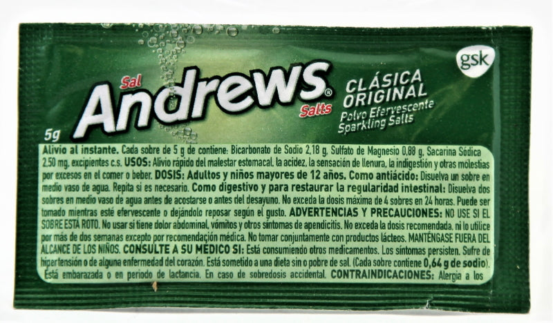 ANDREWS SALTS (SINGLE DOSE) 5G