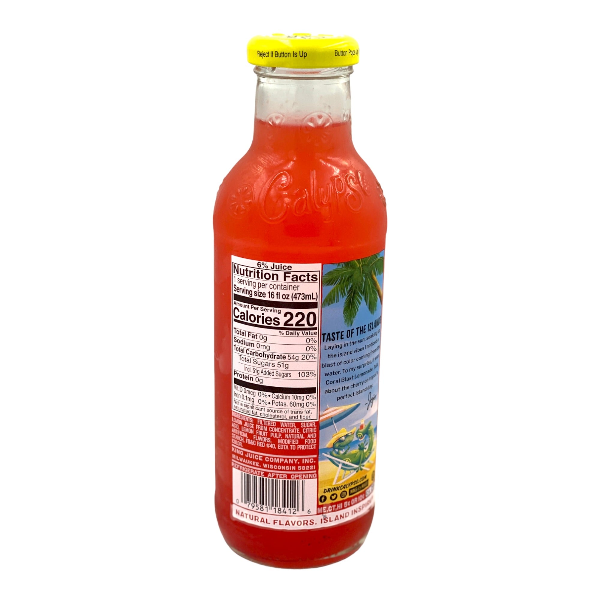 CALYPSO CORAL BLAST LEMONADE 16 OZ.