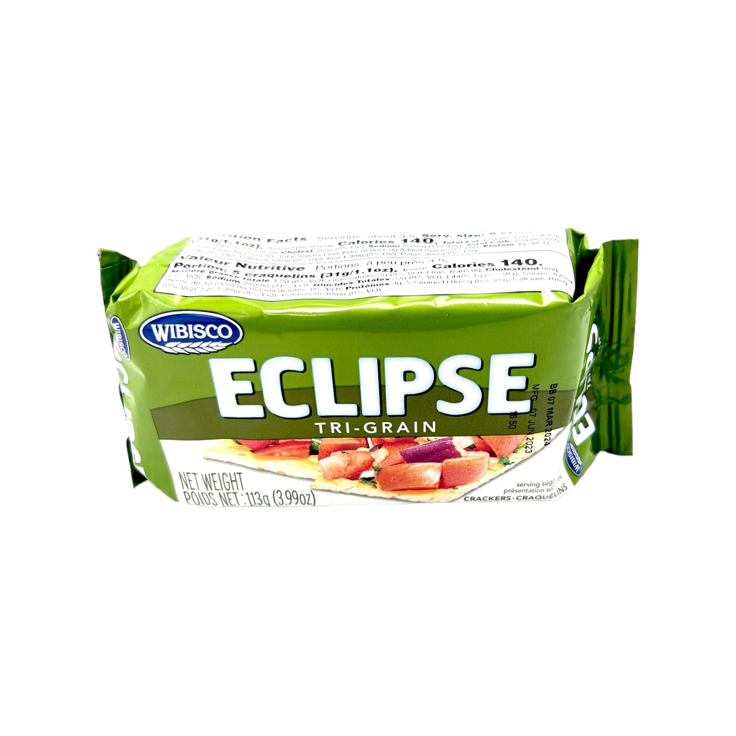 WIBISCO ECLIPSE TRI-GRAIN CRACKERS 3.99 OZ