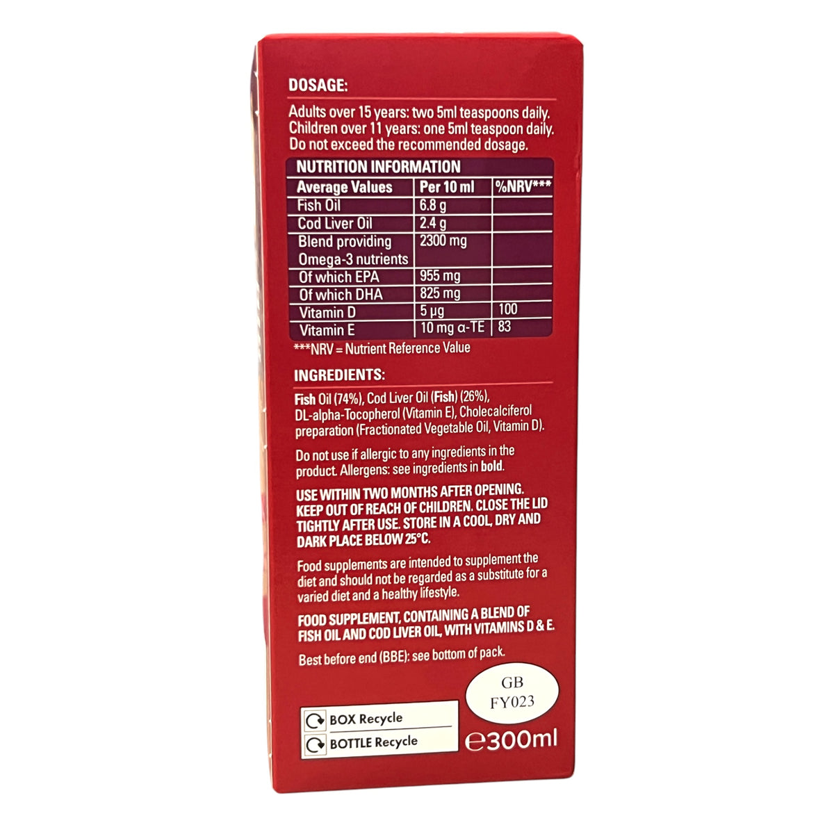 Seven Seas Cod Liver Oil 300 ML