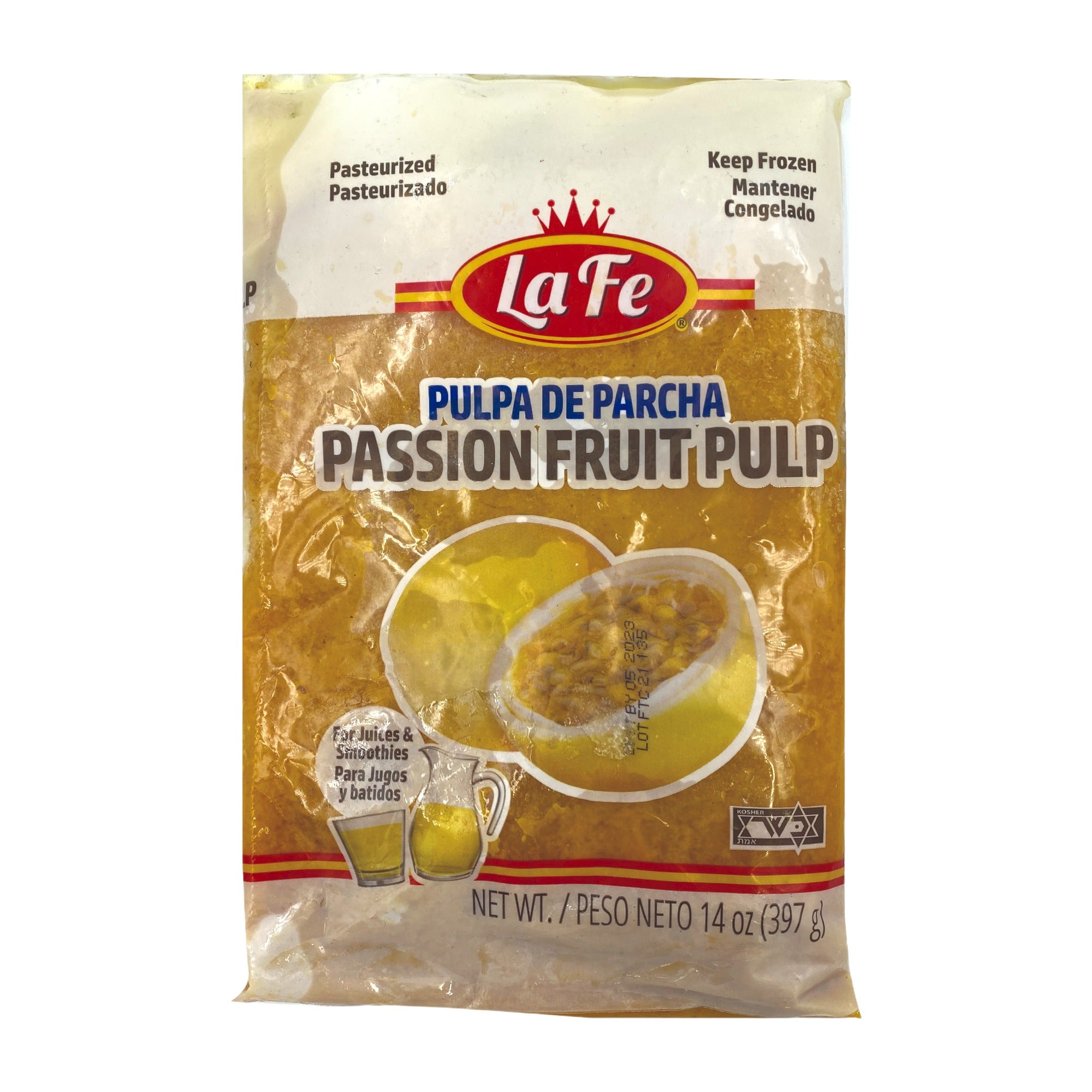 LA FE PASSION FRUIT PULP 14 OZ