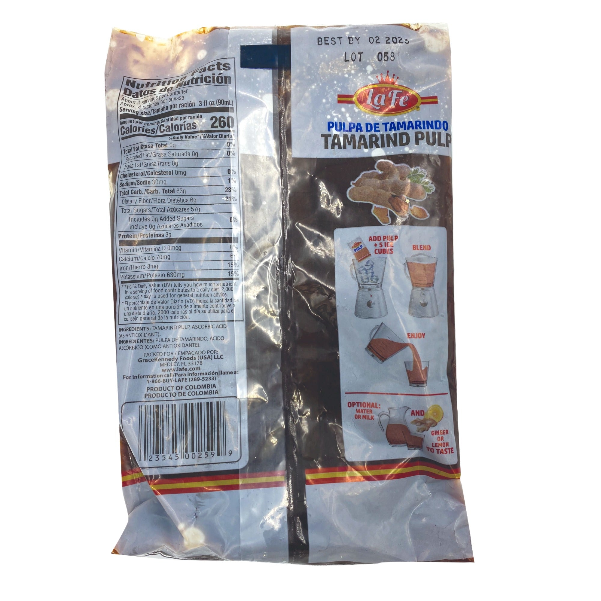 LA FE TAMARIND PULP 14 OZ