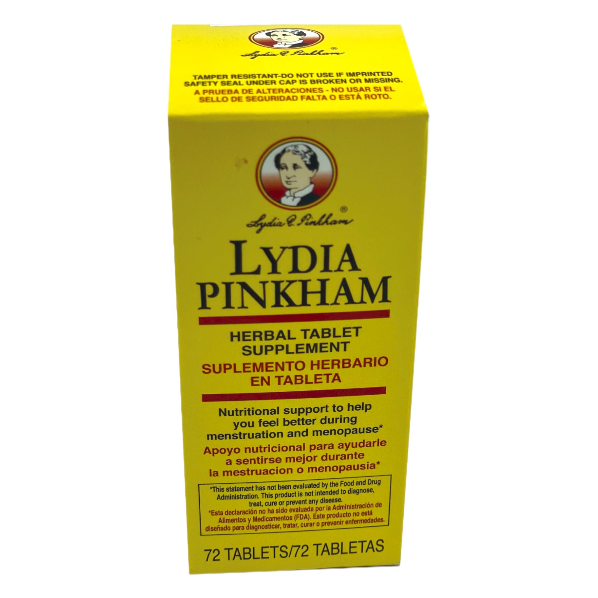 LYDIA PINKHAM HERBBAL SUPPLEMENT 72 TABLETS