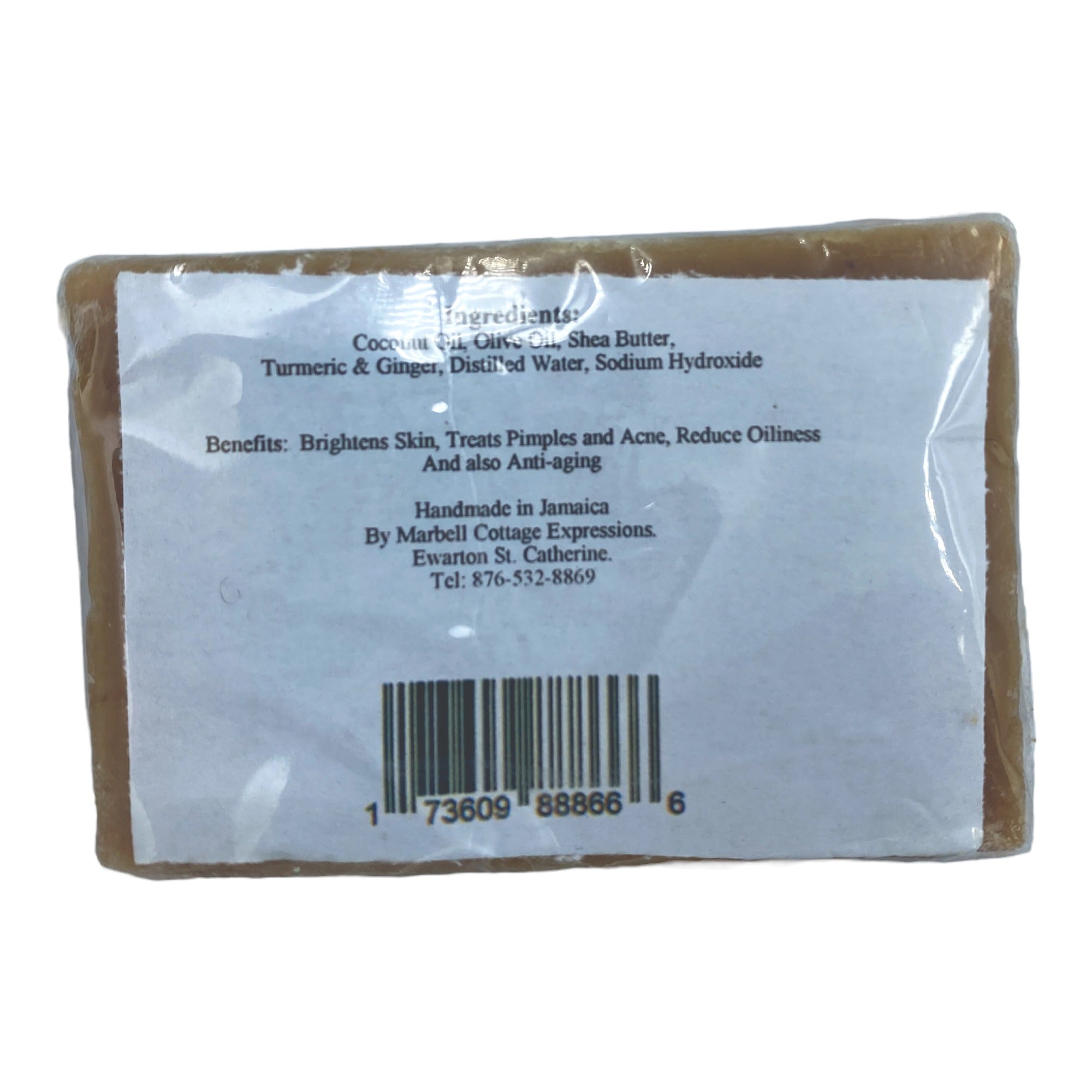 MARBELL ORGANIC TURMERIC & GINGER SOAP 3.5 OZ