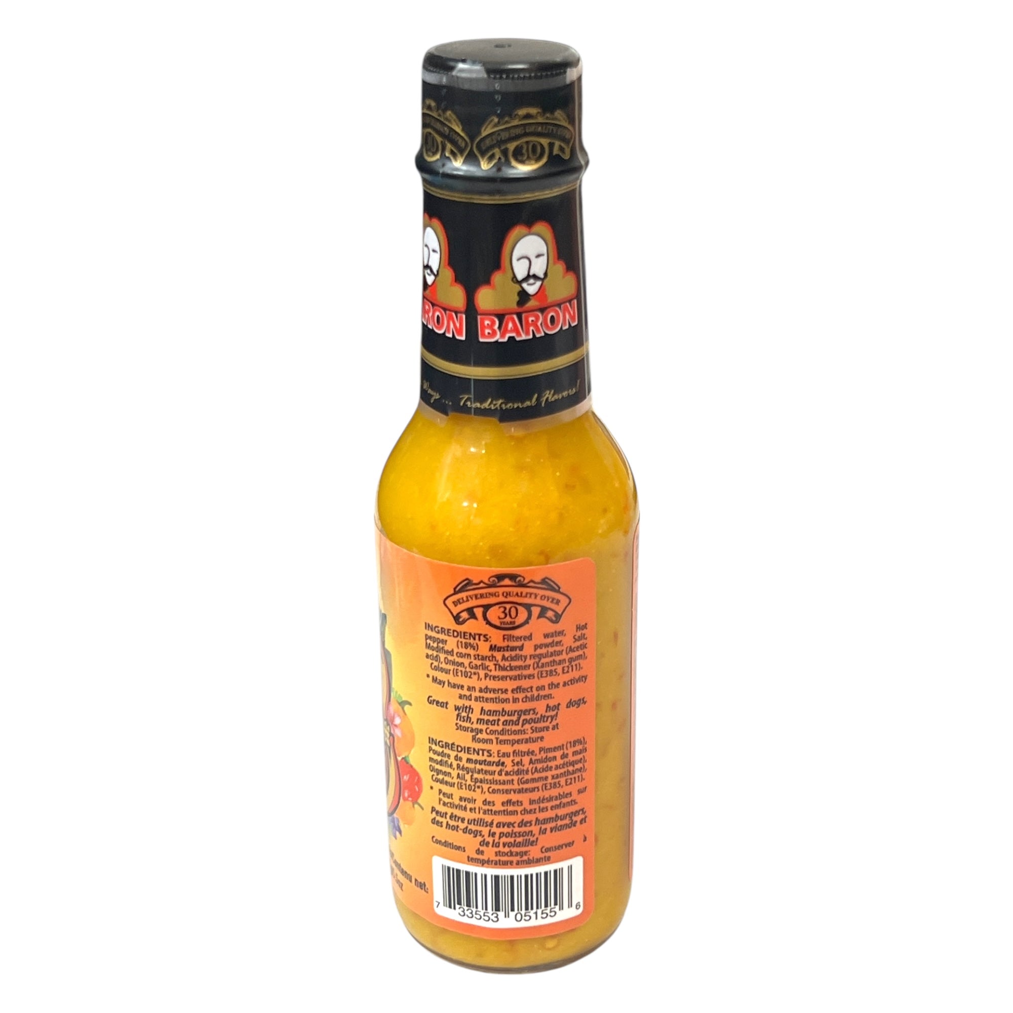 Baron West Indian Hot Sauce 5.5 Oz