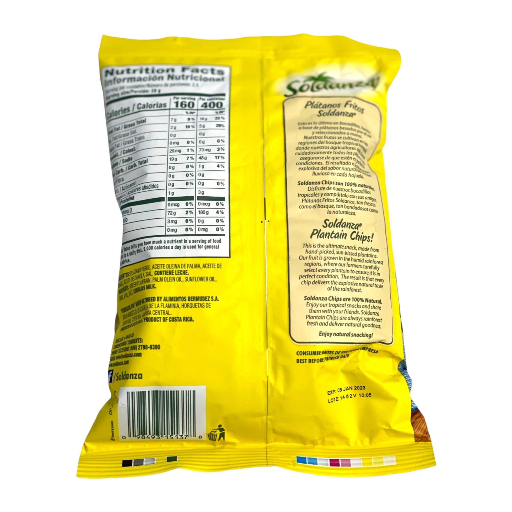 SOLDANZA PLANTAIN CHIPS 2.5 OZ (71 G)