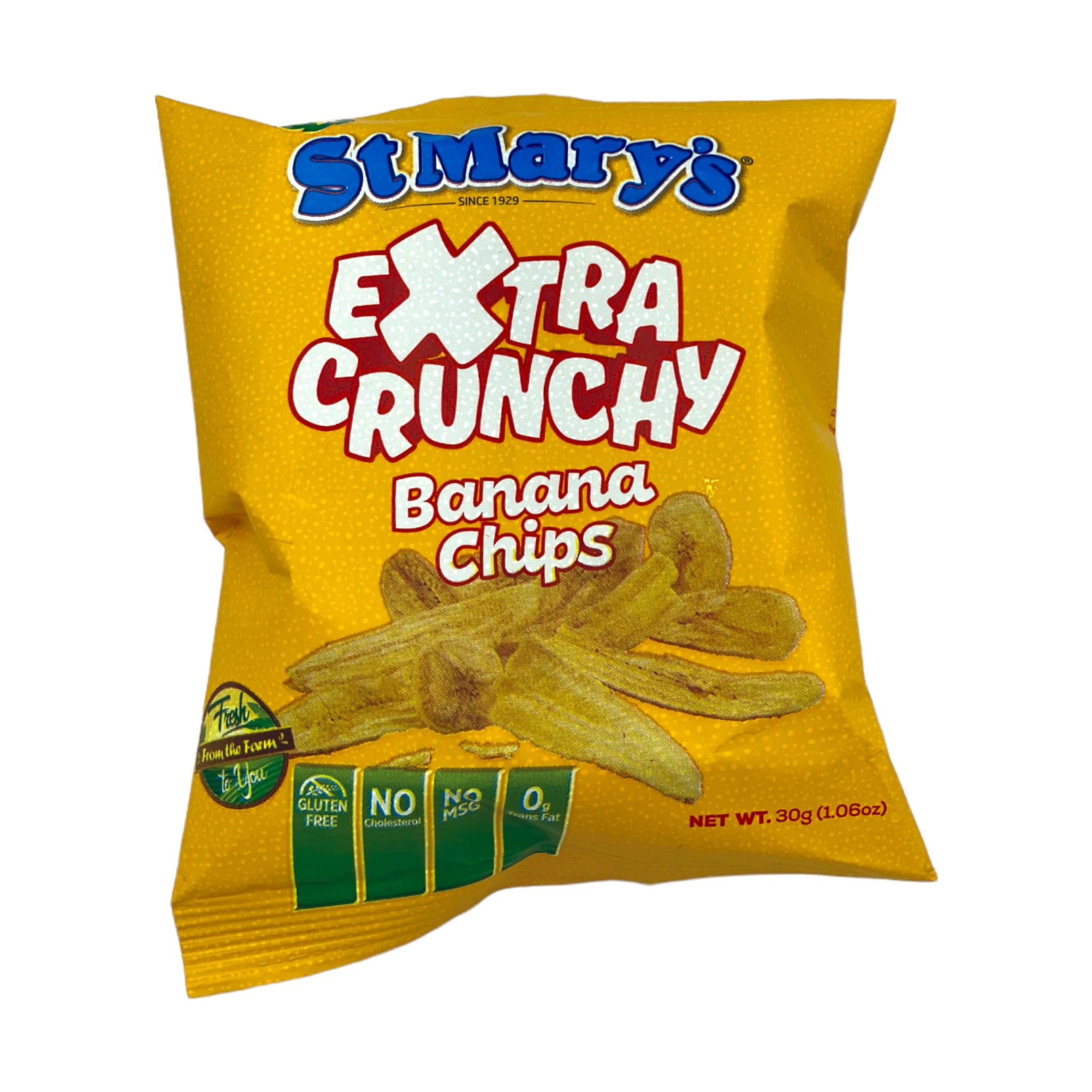 ST. MARY'S BANANA CHIPS EXTRA CRUNCHY 30G