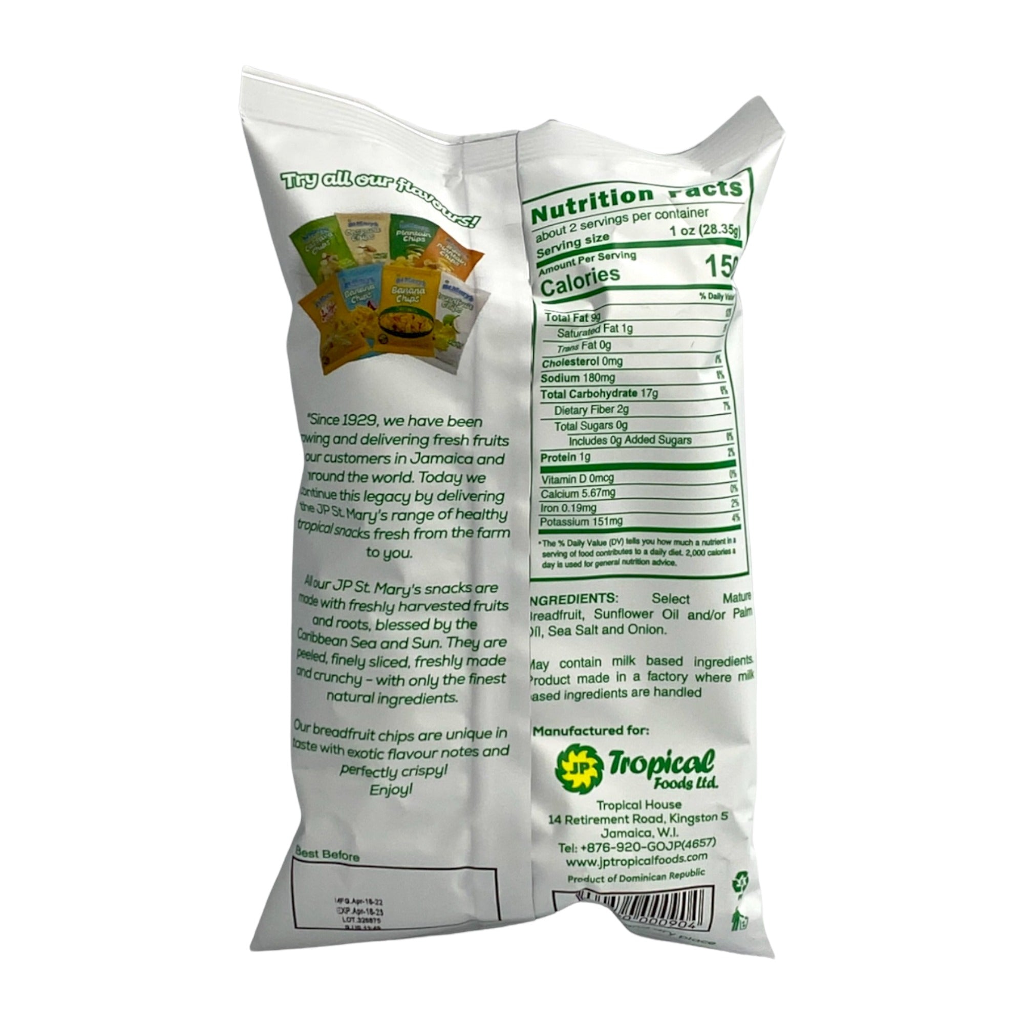 ST MARY'S BREADFRUIT CHIPS 1.76 OZ (50 G)