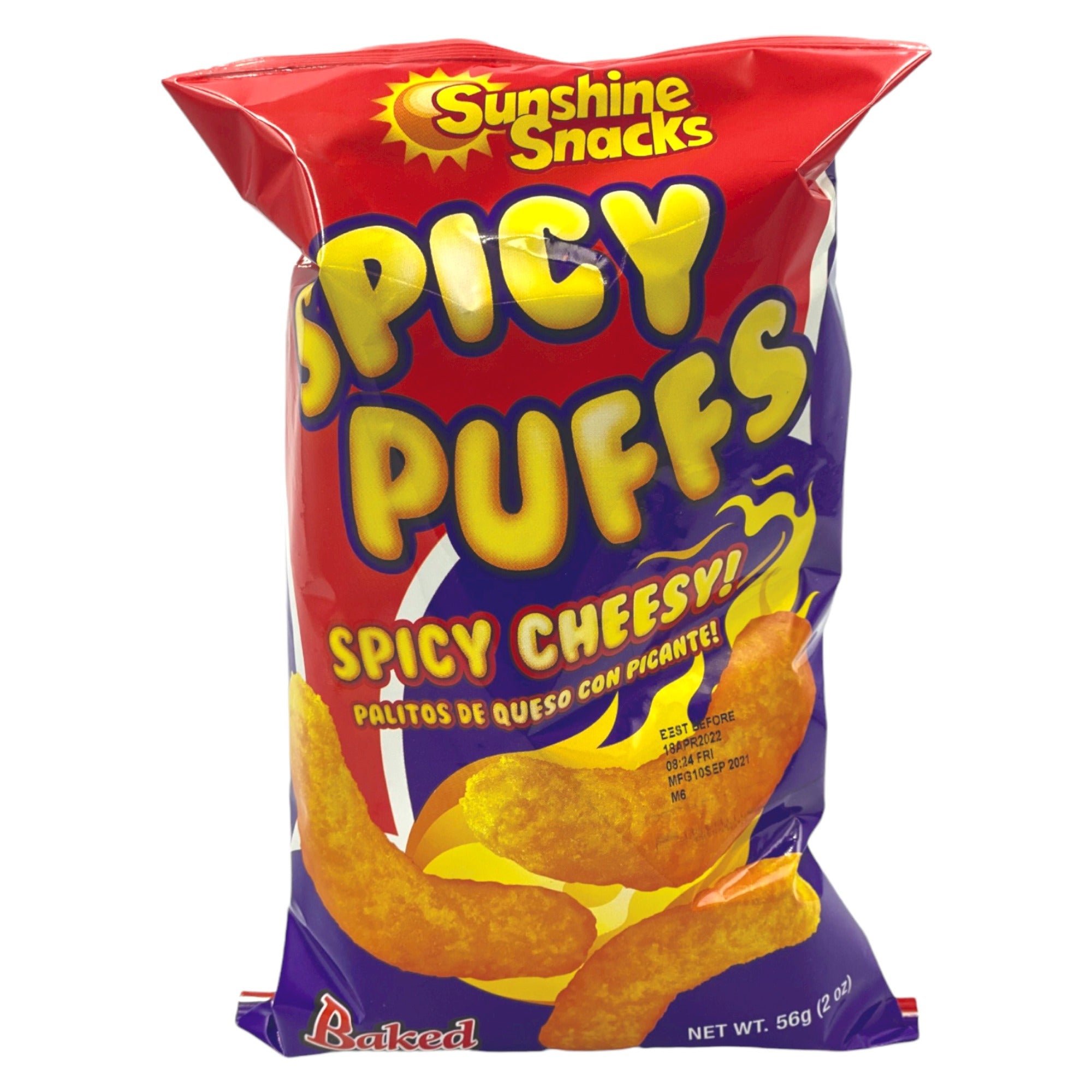 SUNSHINE SNACKS SPICY CHEESE PUFFS 56 G 2 OZ