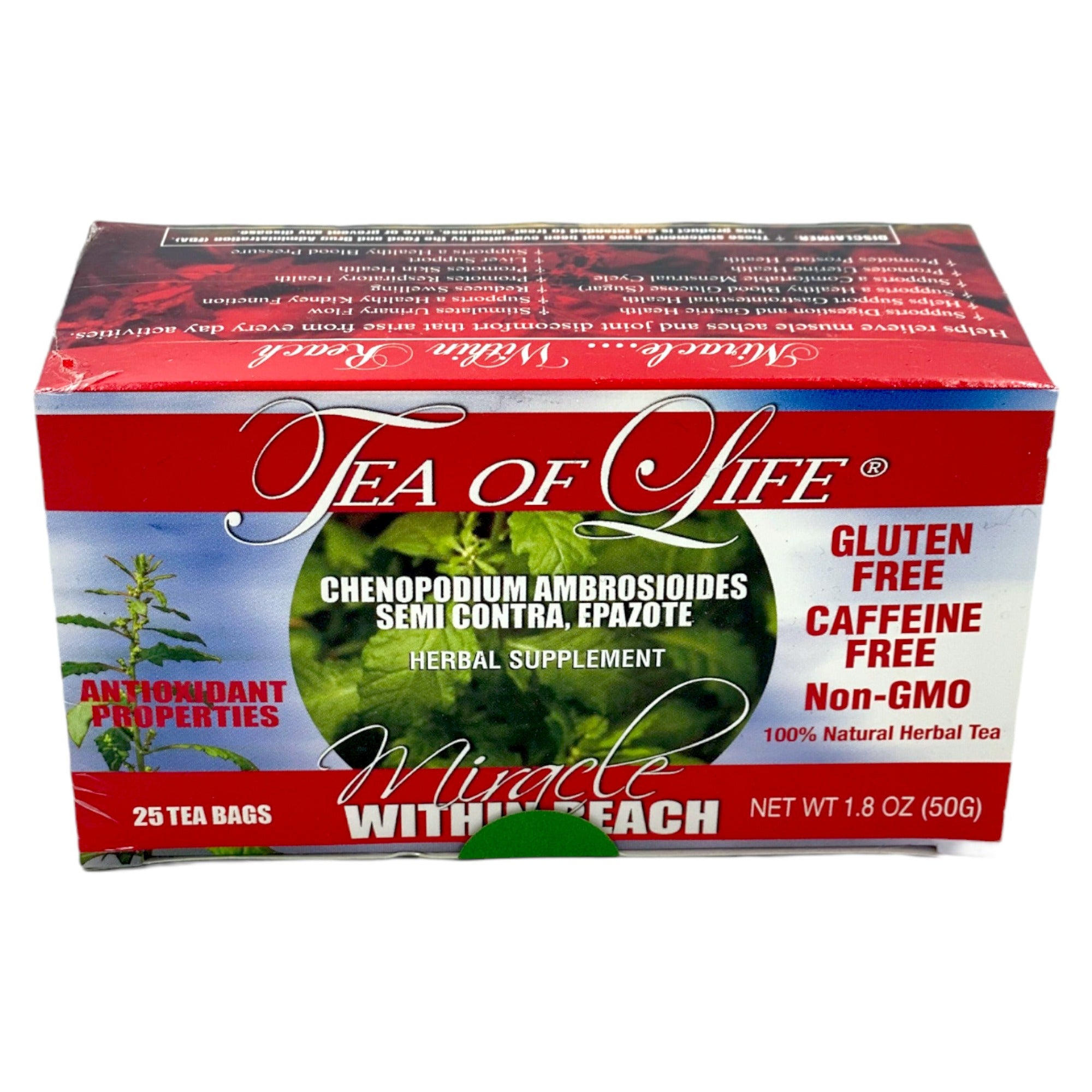 TEA OF LIFE SEMI CONTRA HERBAL TEA - 25 TEA BAGS 1.8 OZ (50G)