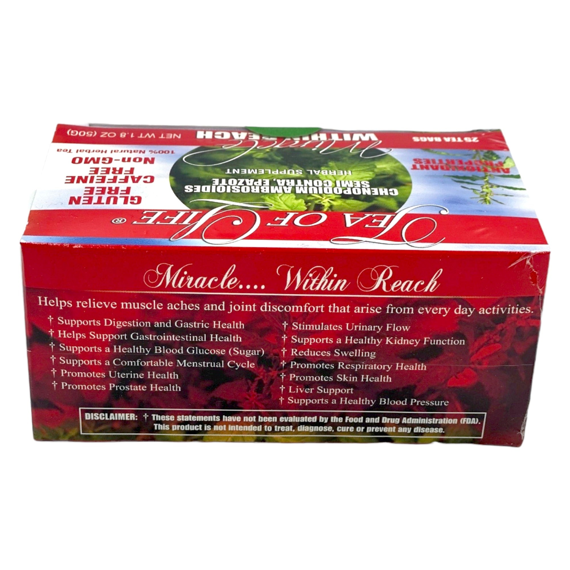 TEA OF LIFE SEMI CONTRA HERBAL TEA - 25 TEA BAGS 1.8 OZ (50G)