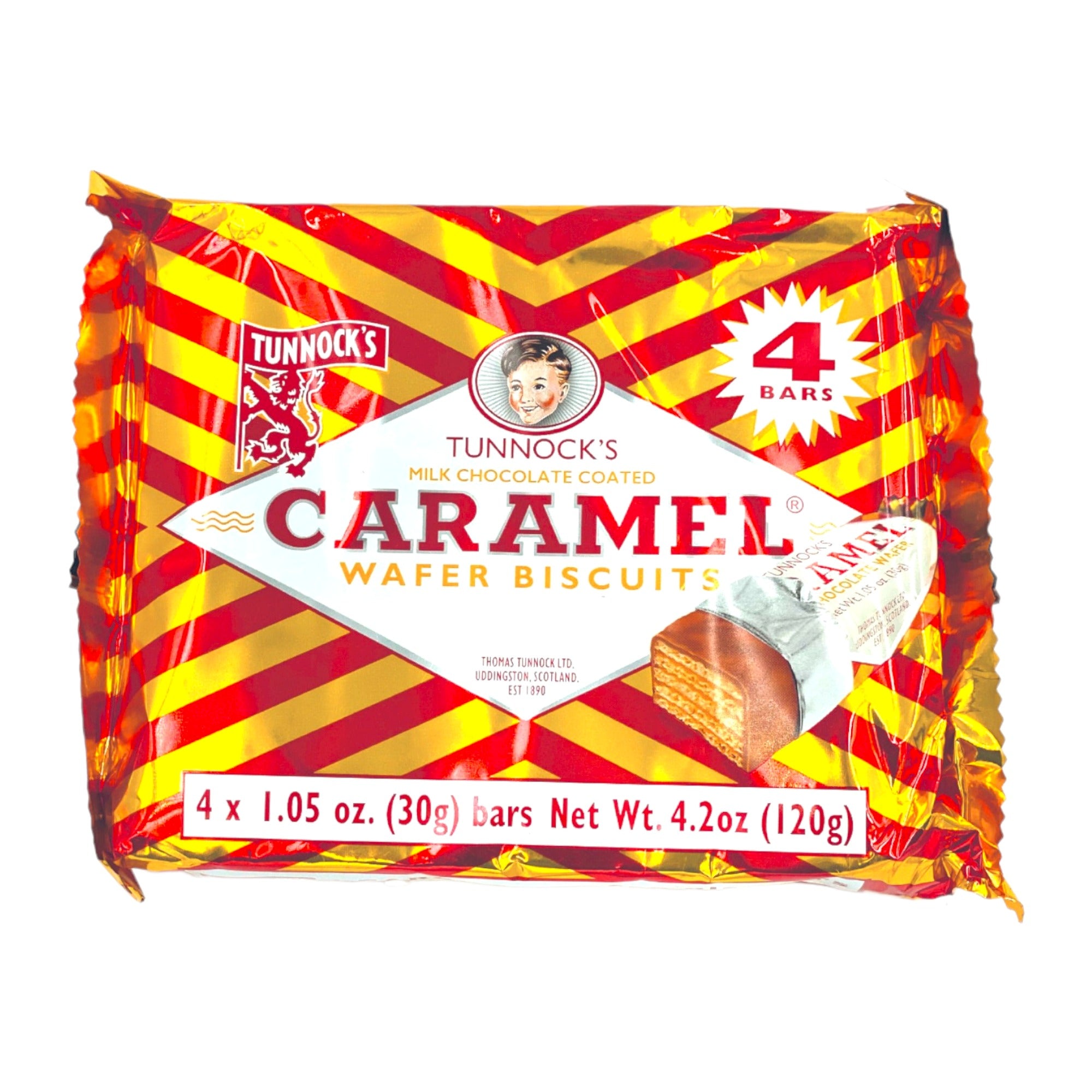 TUNNOCK'S CARAMEL WAFER 4PK 4.2 OZ