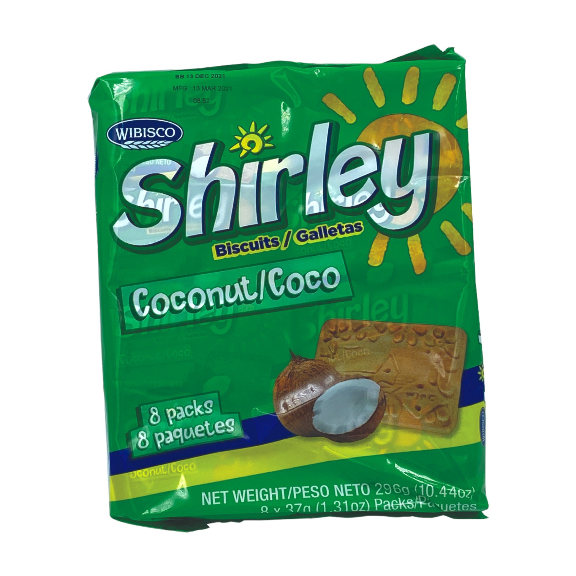 WIBISCO SHIRLEY COCONUT BISCUITS (8 PACKS) 10.44 OZ