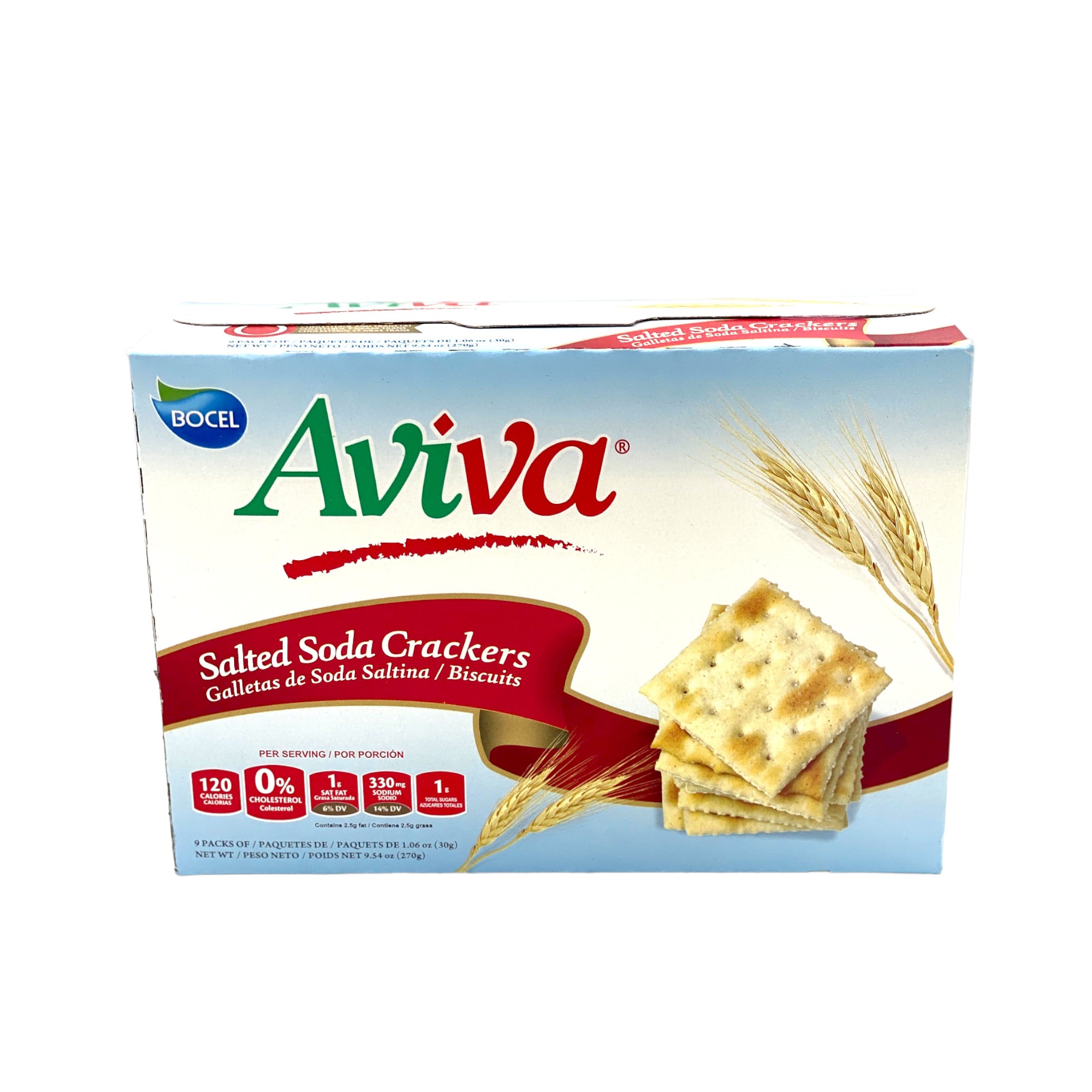 AVIVA SALTED SODA CRACKERS 9 PACK 9.54 OZ.