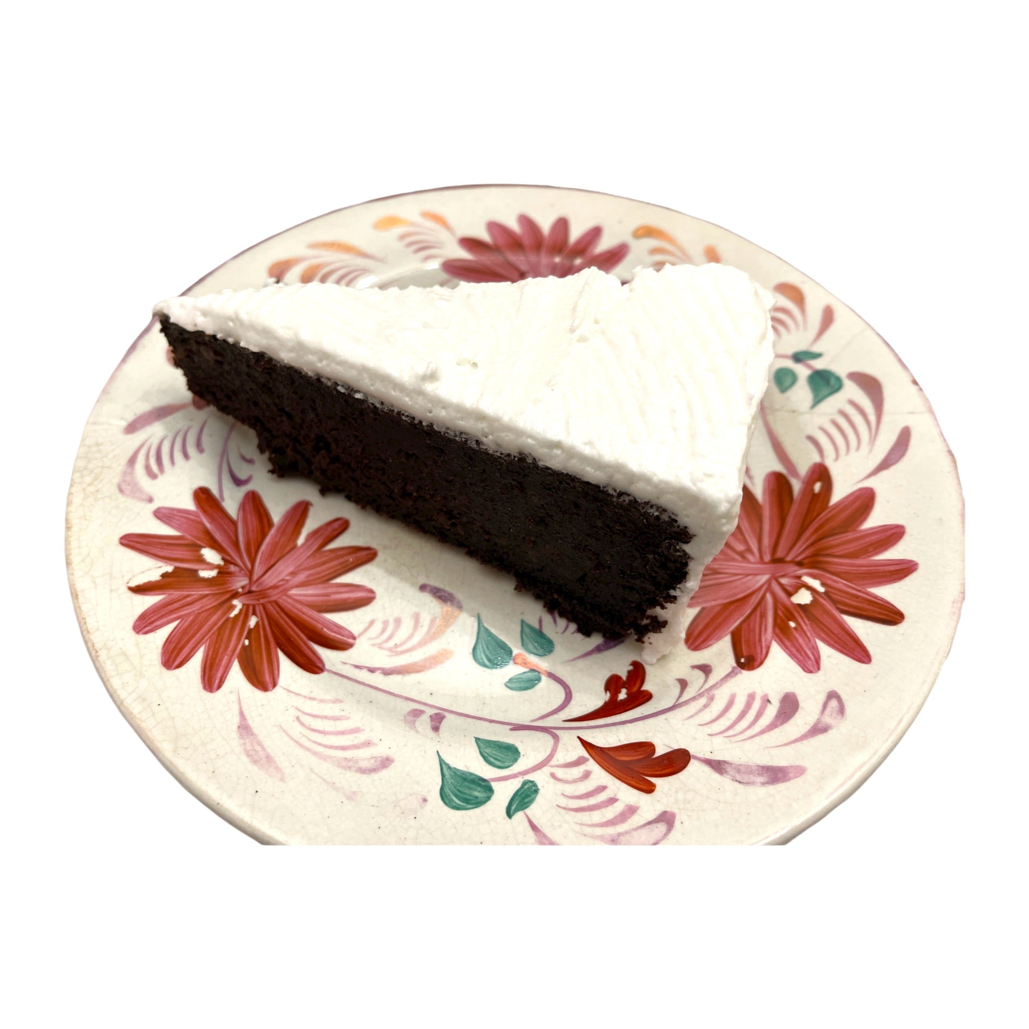 BLACK FRUIT CAKE SLICE WITH FROSTING