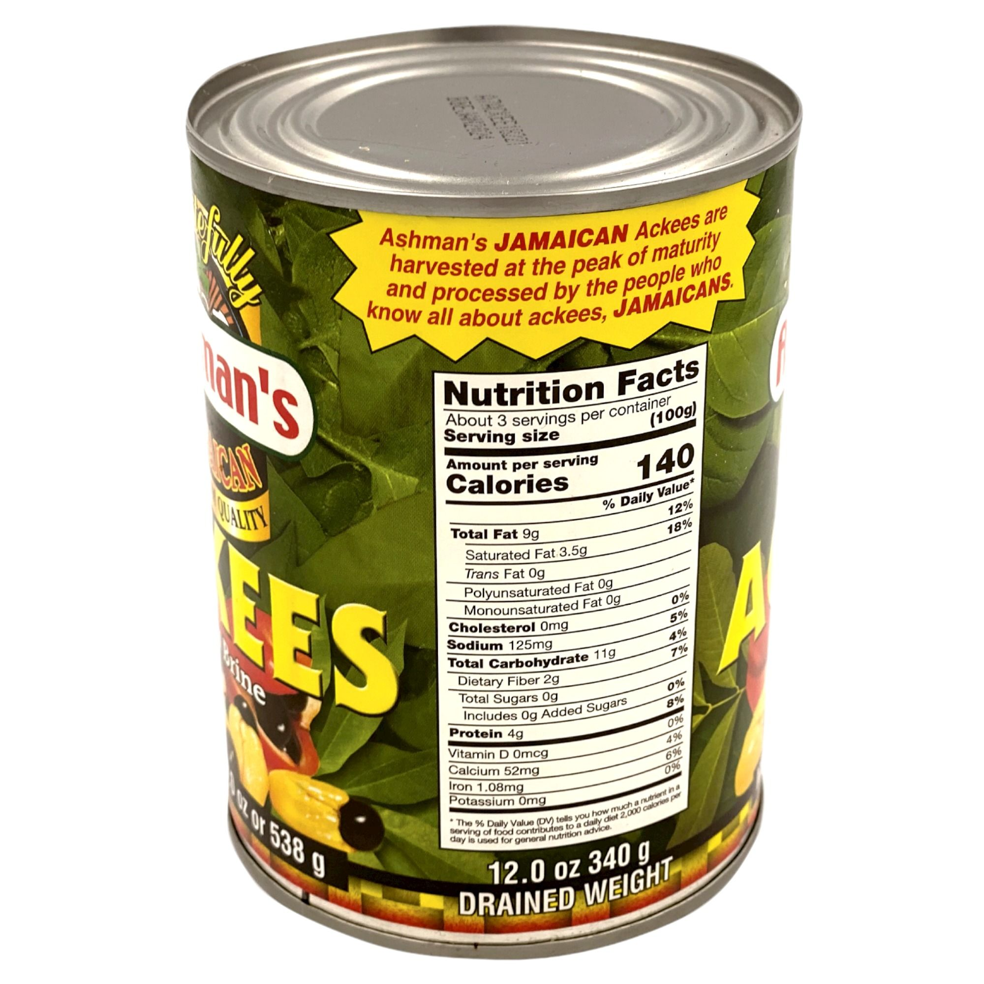 ASHMAN'S  ACKEES 19 FL OZ (538mL)