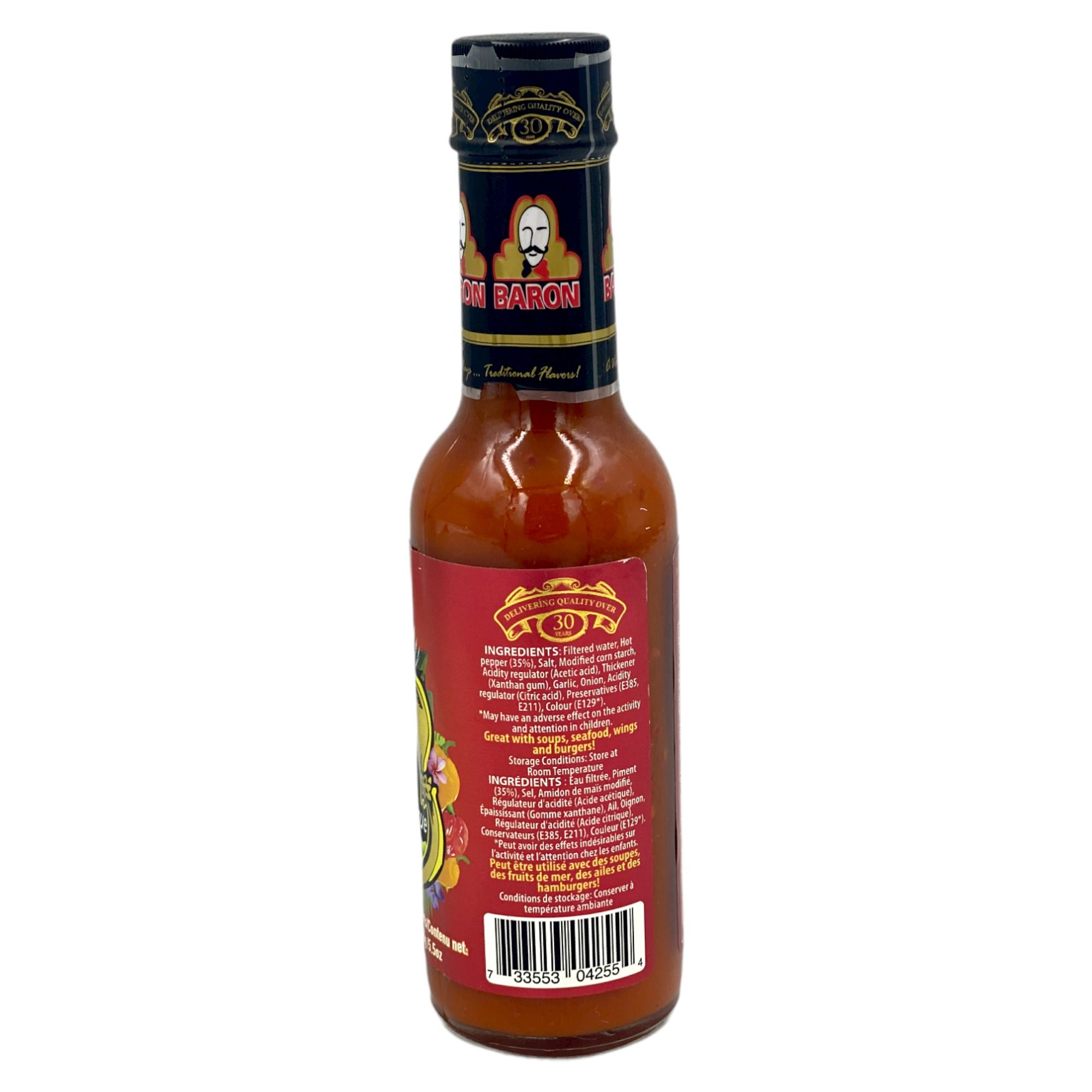 BARON BLAZING HOT SAUCE 5.5 OZ