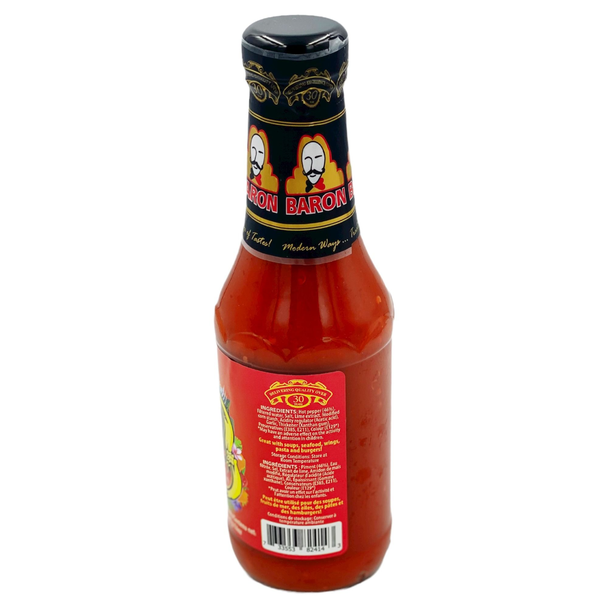 BARON BLAZING HOT SAUCE 14 OZ