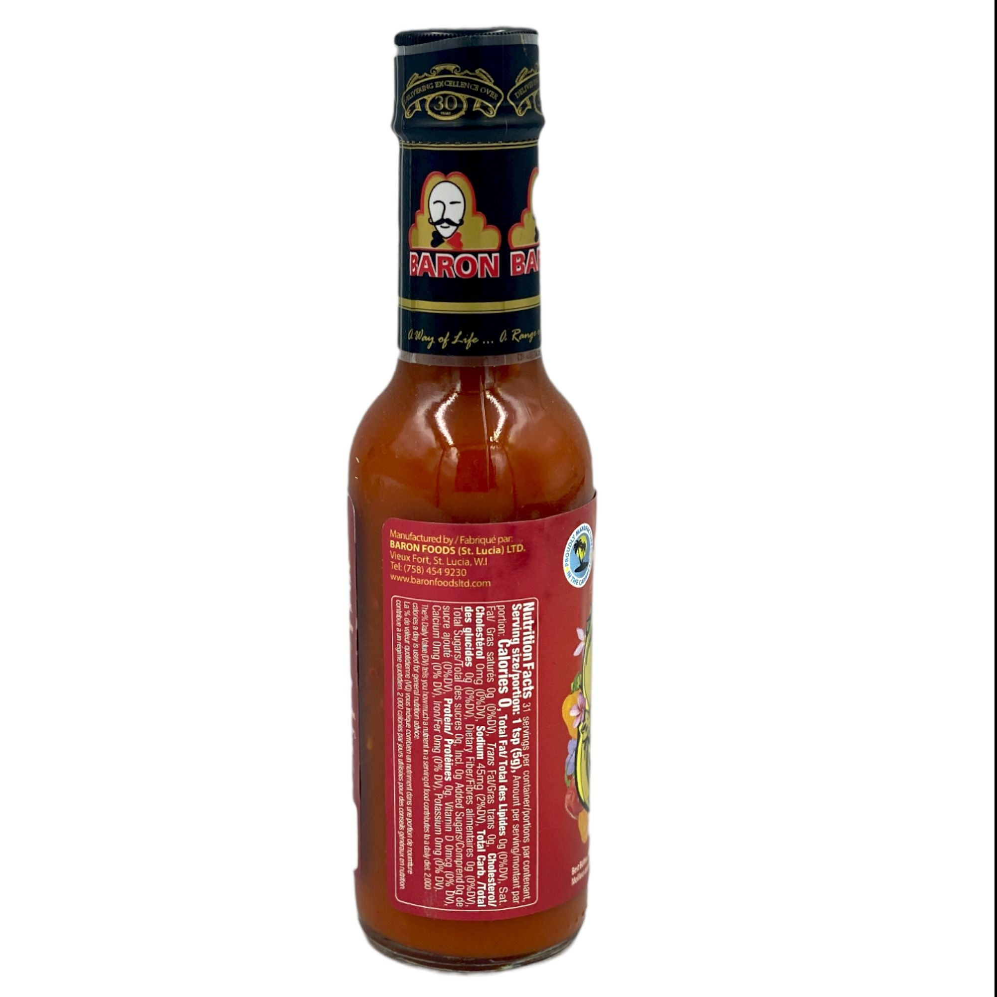 BARON BLAZING HOT SAUCE 5.5 OZ